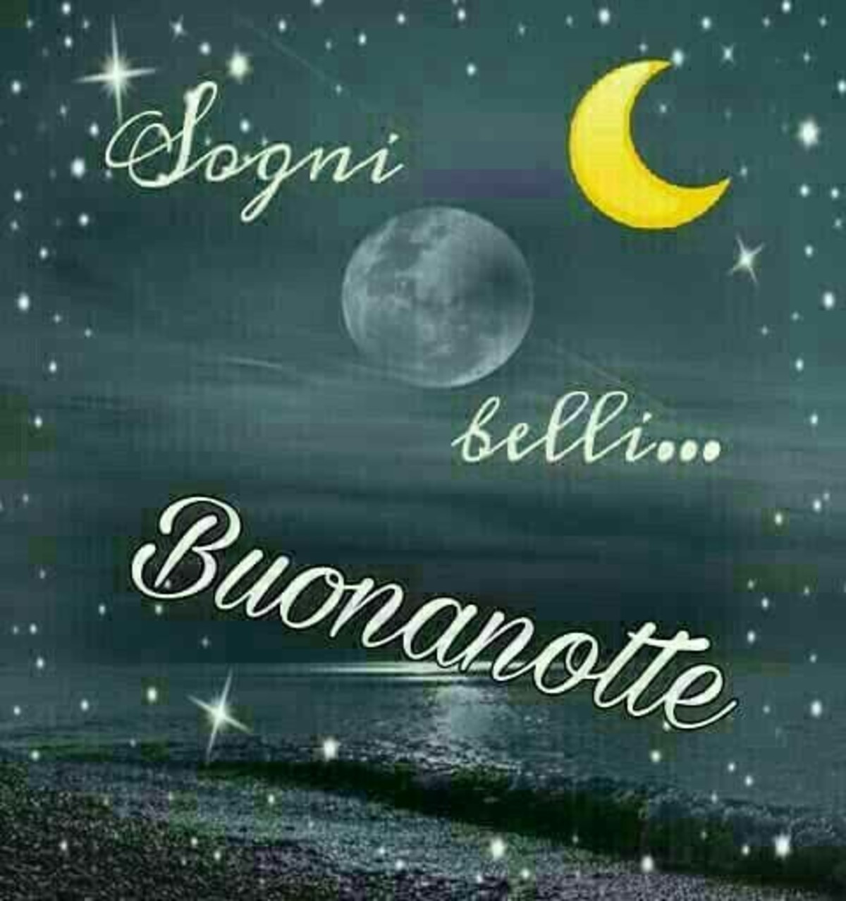 Buona notte открытки на итальянском