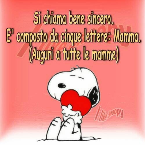 Auguri a tutte le mamme con Snoopy