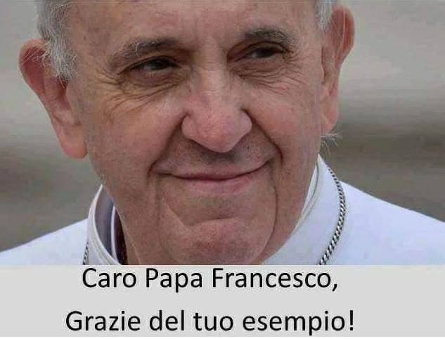 Caro Papa Francesco grazie del tuo esempio immagini religiose da condividere gratis
