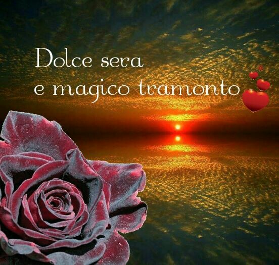 Dolce sera e magico tramonto immagini dolci