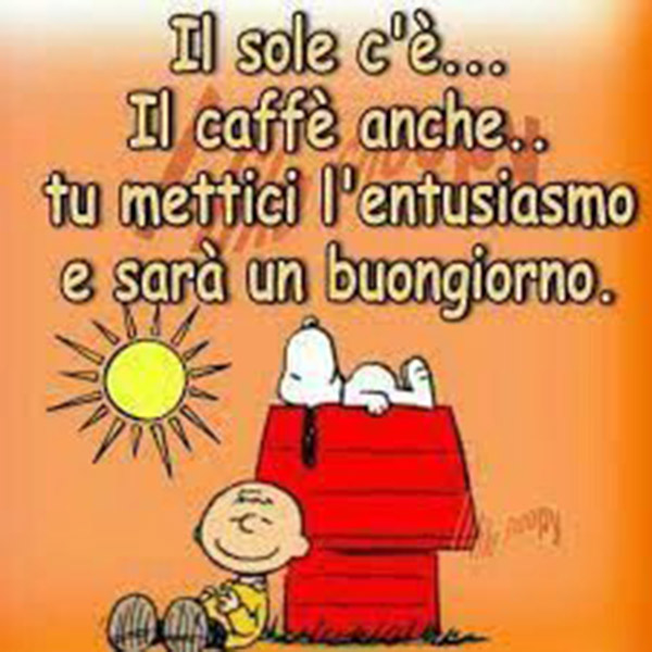 Immagini del buongiorno con Snoopy e Charlie Brown