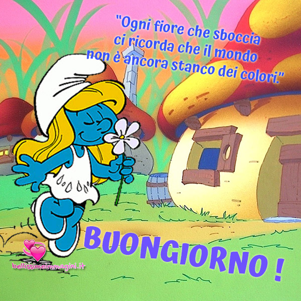 Immagini del buongiorno con i Puffi