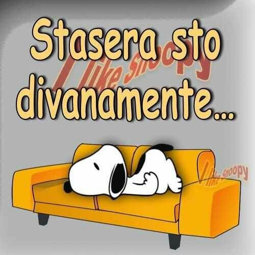 Immagini simpatiche per Buonasera con Snoopy