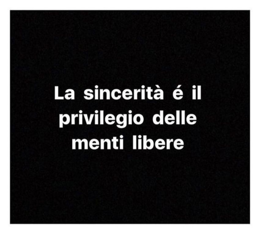 La sincerità è il privilegio delle menti libere