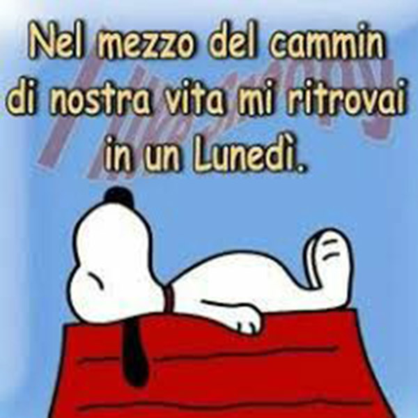 Buon simpatico lunedì con Snoopy