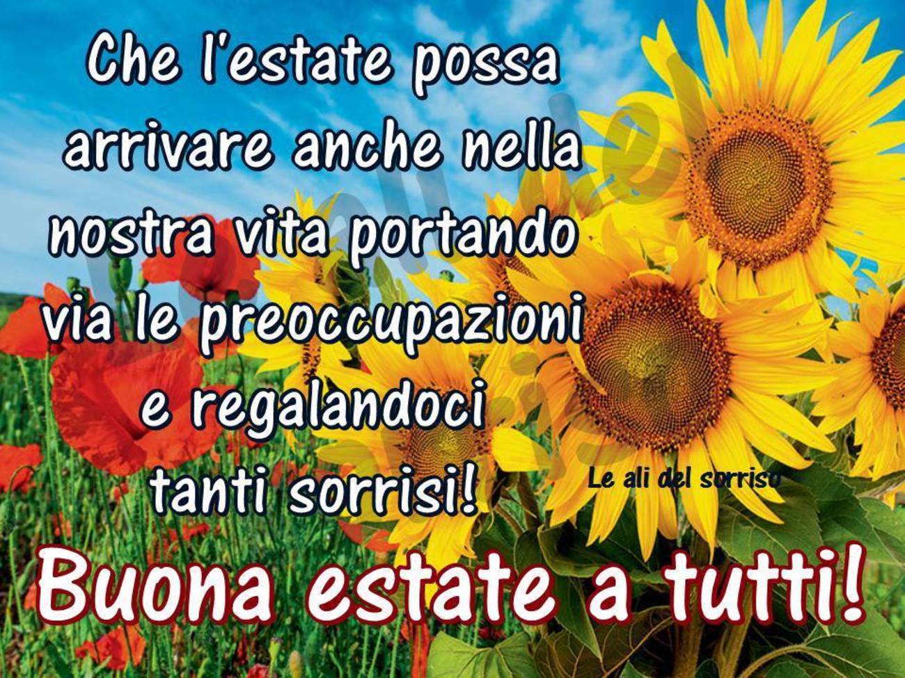 Buona Estate a tutti immagini con girasoli