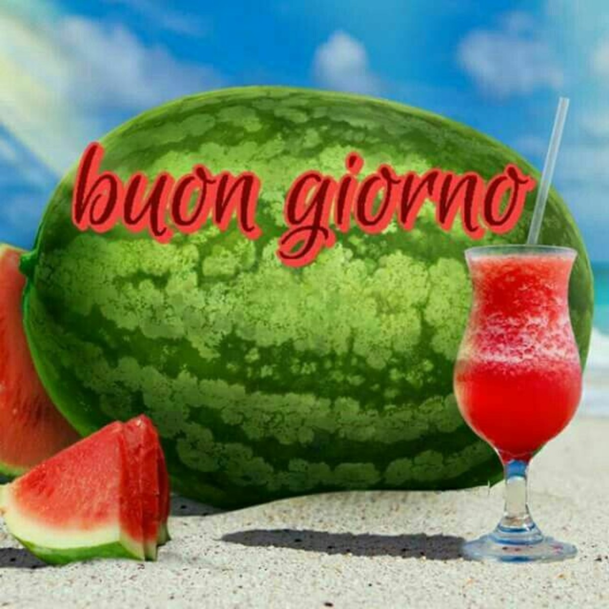 Immagini Buongiorno con la frutta anguria