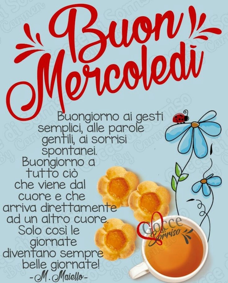 Immagini con frasi Buongiorno Buon Mercoledì 303