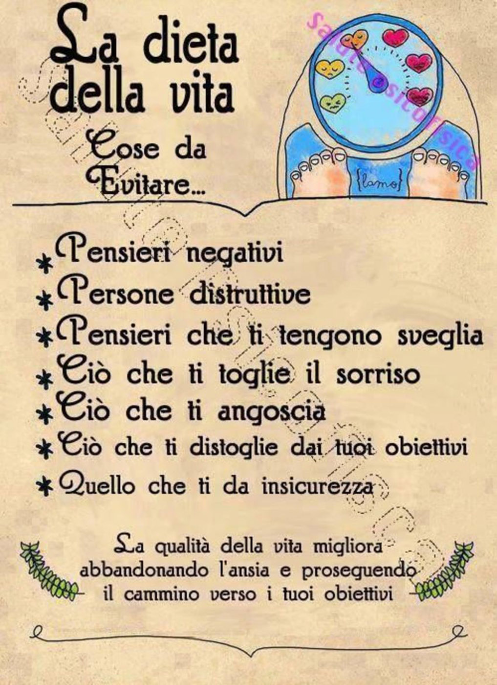 La dieta della vita