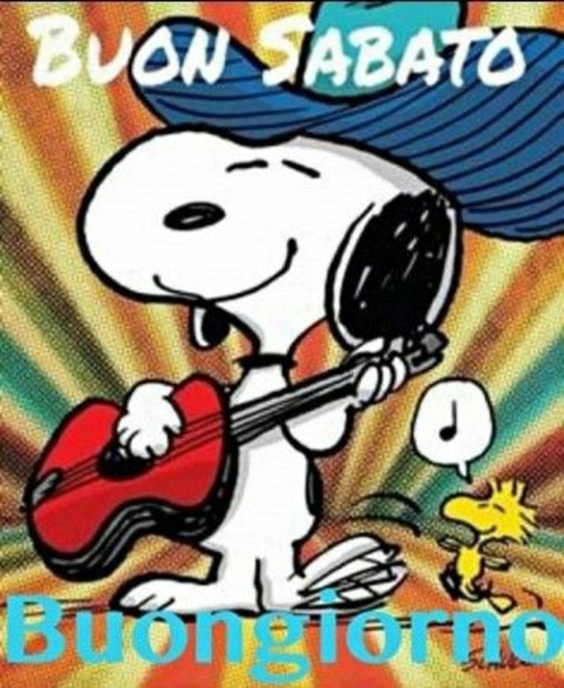 Buon Sabato immagini divertenti con Snoopy