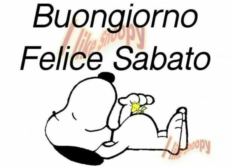 Buongiorno Felice Sabato con Snoopy