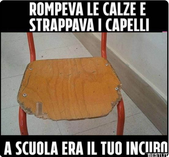 Immagini nostalgia ai miei tempi sedia di scuola