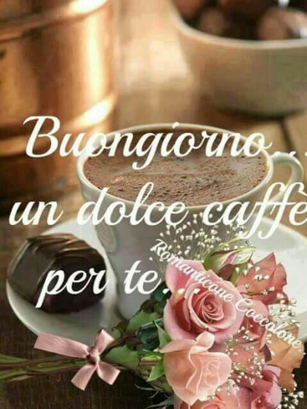 Immagini Divertenti Buongiorno Con Fiori E Caffe