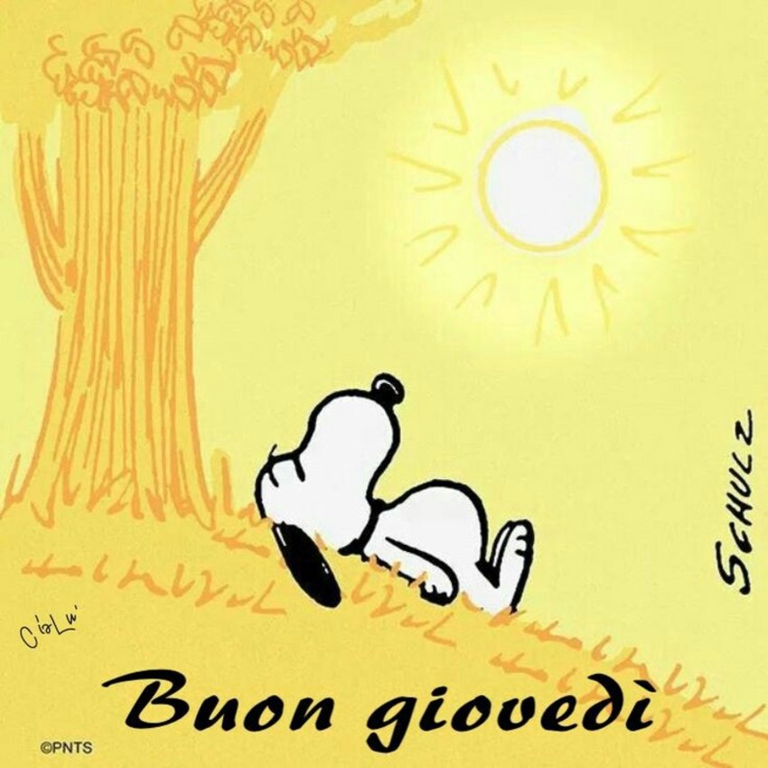 Buon Giovedì di sole con Snoopy
