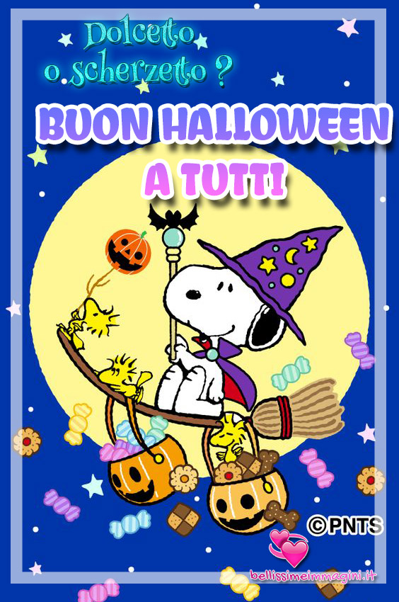 Dolcetto o scherzetto Buon Halloween da Snoopy