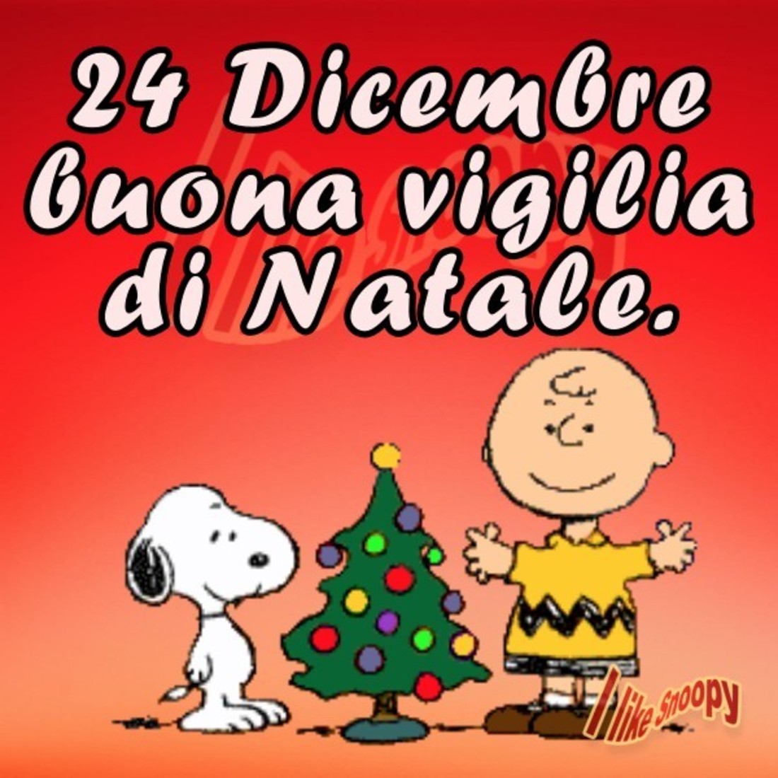 Buona Vigilia di Natale Snoopy