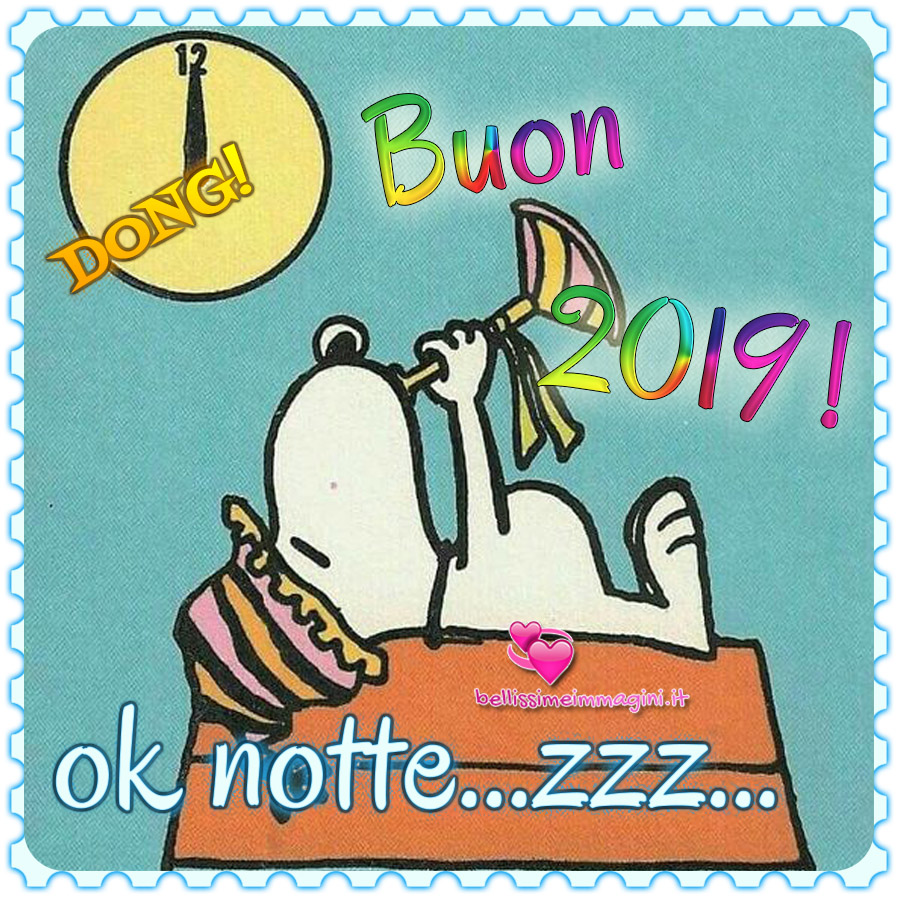 Buon 2019 divertente con Snoopy