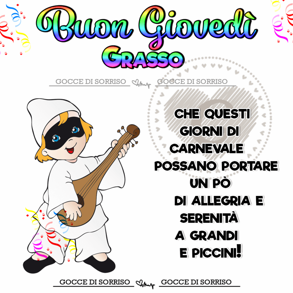 Immagini con frasi per Buon Giovedì Grasso Archives BellissimeImmagini.it