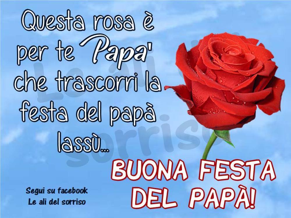 Buona Festa del papà a chi ci guarda da lassù