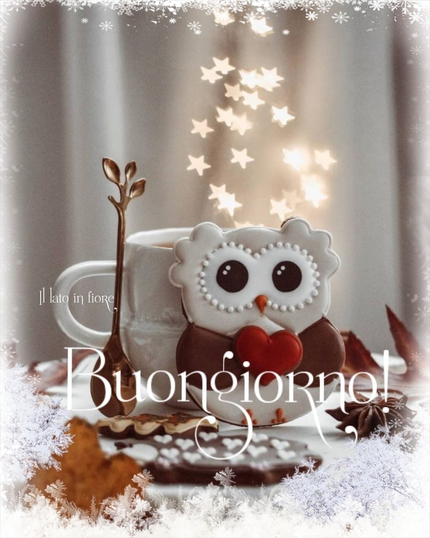 Buongiorno link con il gufo e il Natale