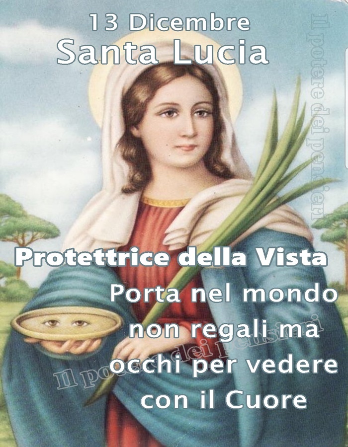Santa Lucia 13 Dicembre Protettrice della Vista