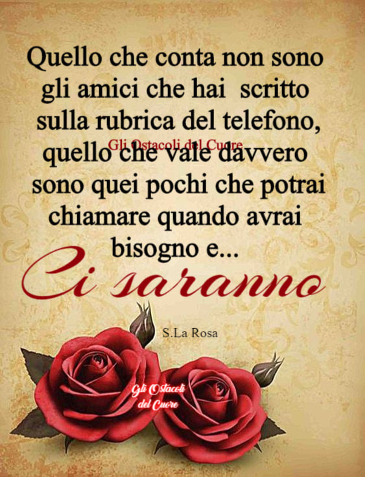Quello che conta non sono gli amici che hai scritto sulla rubrica del telefono