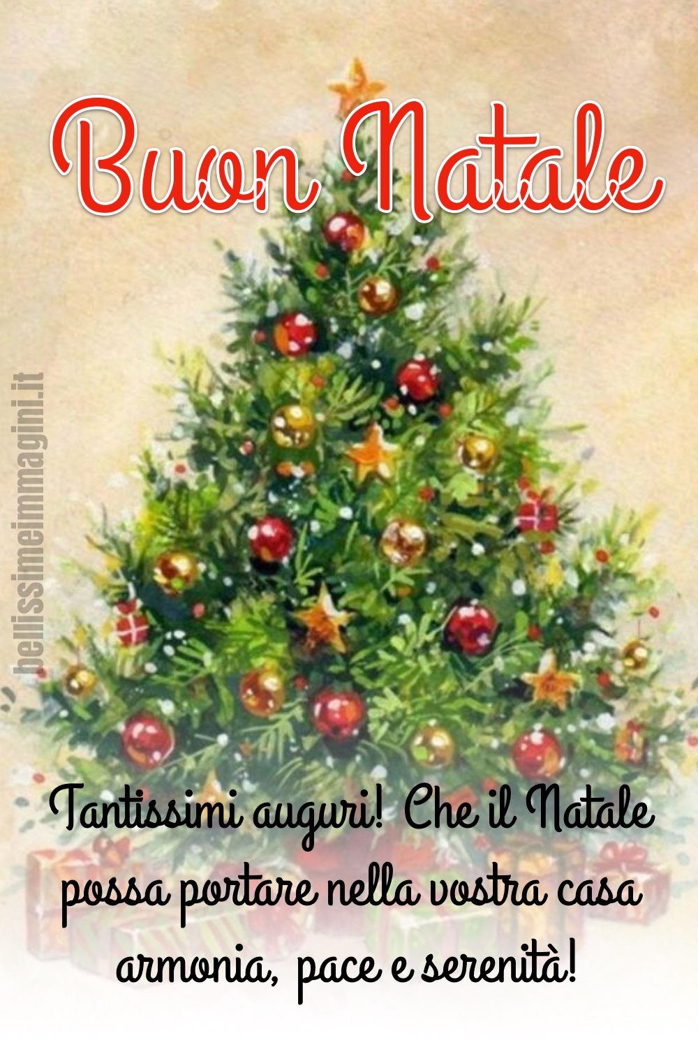 Buon Natale tantissimi auguri di armonia e pace