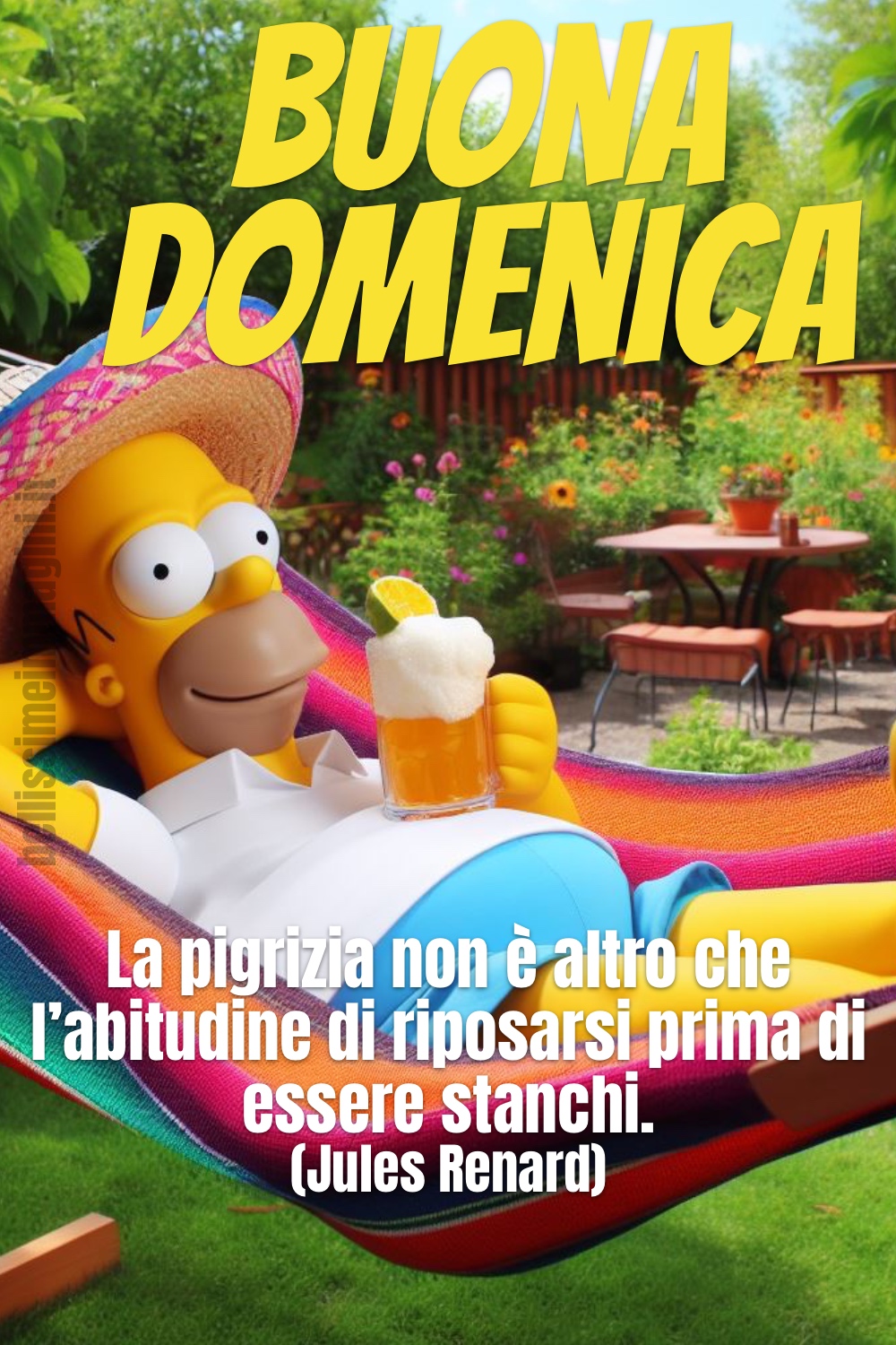 Buona Domenica immagini divertenti con Homer Simpson